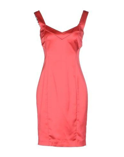 Shop Just Cavalli Short Dress In Coral
