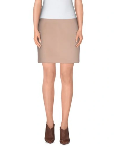 Shop Dsquared2 Mini Skirt In Beige