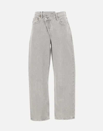 Shop Agolde Criss Cross Jeans In Rain Clothing In Blue