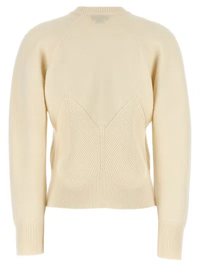 Alexander Mcqueen Mcqueen Women 'chevron Corset' Sweater In White