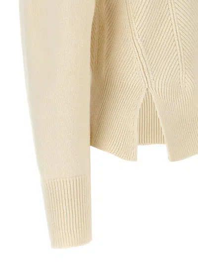 Alexander Mcqueen Mcqueen Women 'chevron Corset' Sweater In White