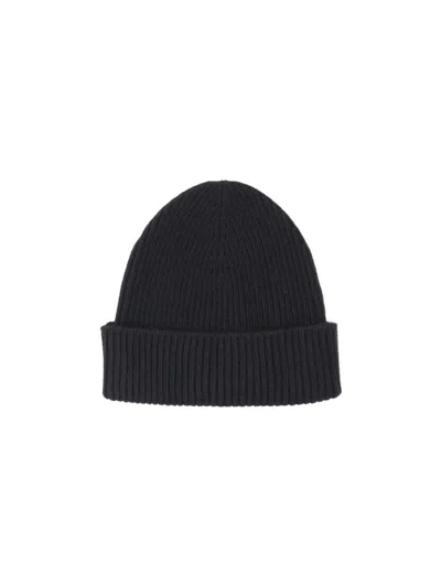 Burberry Ribbed Cashmere Beanie In Black