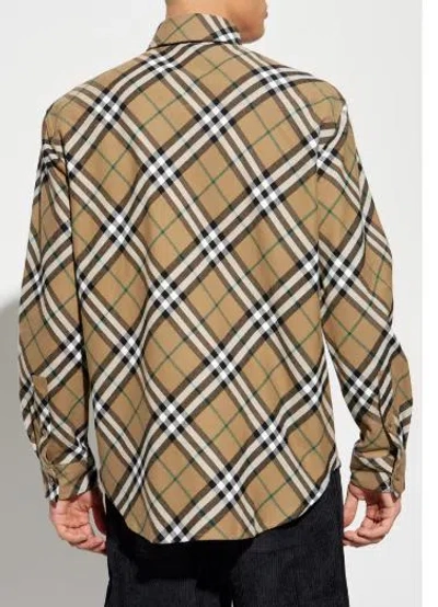 Burberry Check Print Cotton Shirt In Linden Ip Check