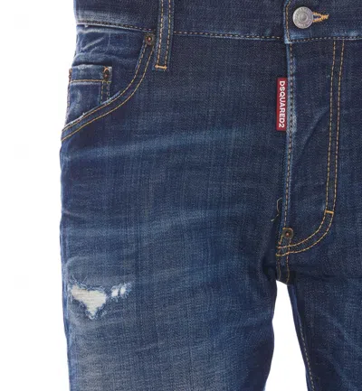 Dsquared2 Distressed Skinny Jeans In Blue