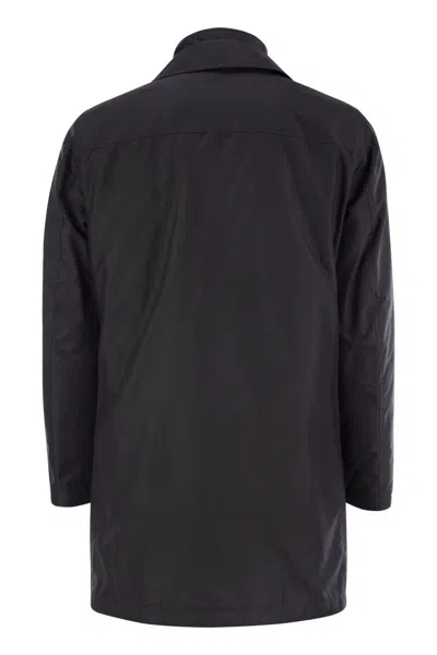 Fay Blue Nylon Morning Raincoat