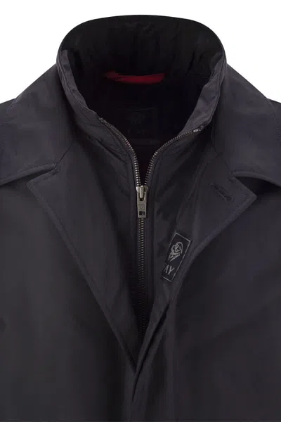 Fay Blue Nylon Morning Raincoat