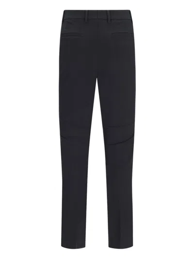 Incotex Straight-leg Tailored Pants With Subtle Hem Detailing In Black