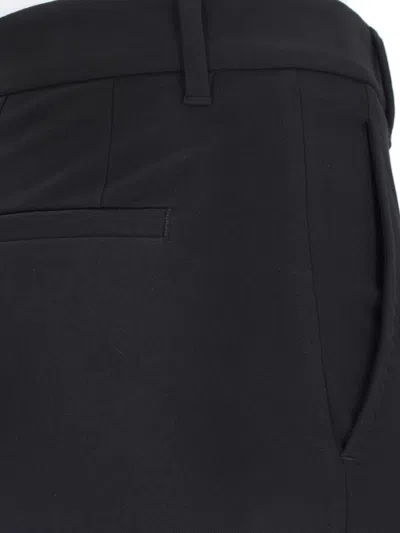 Incotex Straight-leg Tailored Pants With Subtle Hem Detailing In Black