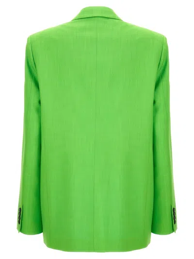 Msgm Fitted Blazer With Single Button Front In Green