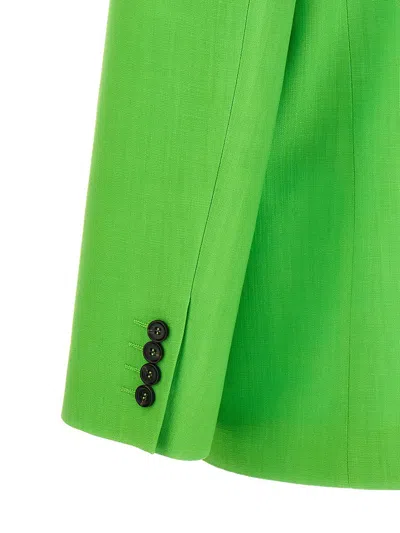 Msgm Fitted Blazer With Single Button Front In Green