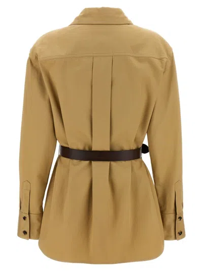 Saint Laurent Saharan Drill Shirt In In Beige