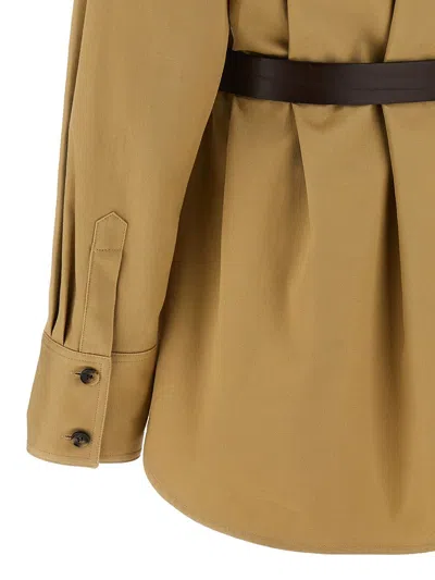 Saint Laurent Saharan Drill Shirt In In Beige