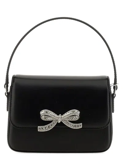 Shop Self-portrait Black Leather Hand Bag