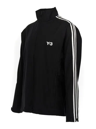 Y-3 Zip-up Logo Sweatshirt In Black