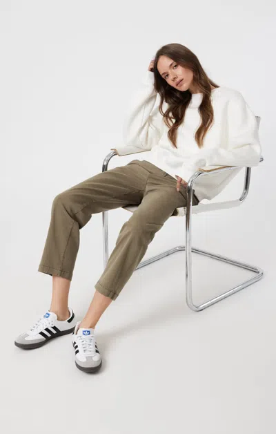 Mavi Lauren Straight Chino In Dusky Casual Twill In Green