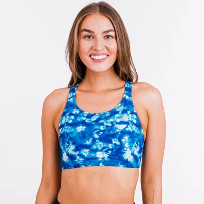 Calypsa Women's Racerback Swim Bra In Blue
