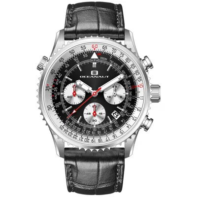 Oceanaut Men's Flight Black Dial Watch In Black