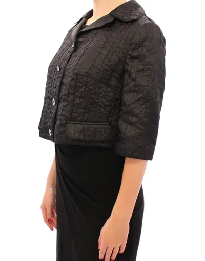 Dolce & Gabbana Black Short Bolero Shrug Jacket Coat In Black