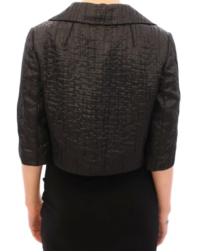 Dolce & Gabbana Black Short Bolero Shrug Jacket Coat In Black