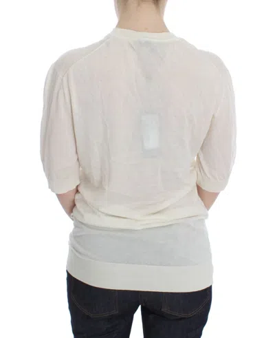 Dolce & Gabbana Elegant White Cashmere Sweater In White