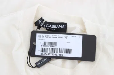 Dolce & Gabbana Elegant White Cashmere Sweater In White