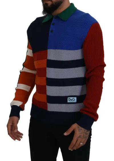 Dolce & Gabbana Multicolor Stripes Wool Pullover Sweater In Multicolor