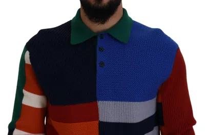 Dolce & Gabbana Multicolor Stripes Wool Pullover Sweater In Multicolor