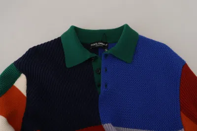 Dolce & Gabbana Multicolor Stripes Wool Pullover Sweater In Multicolor