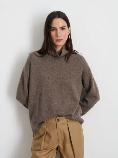 Alex Mill Cecile Turtleneck In Cashmere In Barley