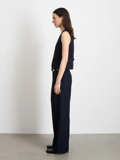 Alex Mill Soho Trouser In Wool In Dark Navy