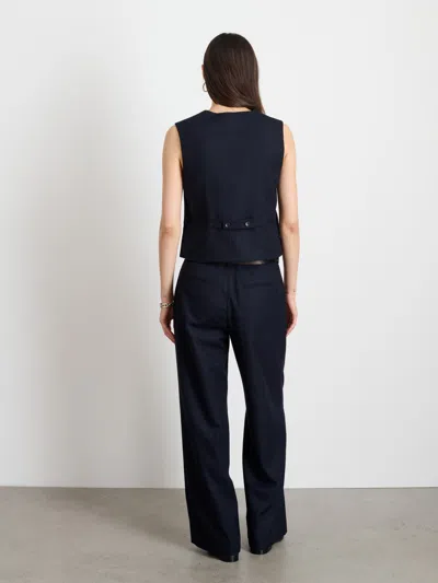 Alex Mill Soho Trouser In Wool In Dark Navy