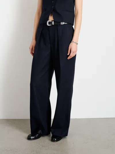 Alex Mill Soho Trouser In Wool In Dark Navy