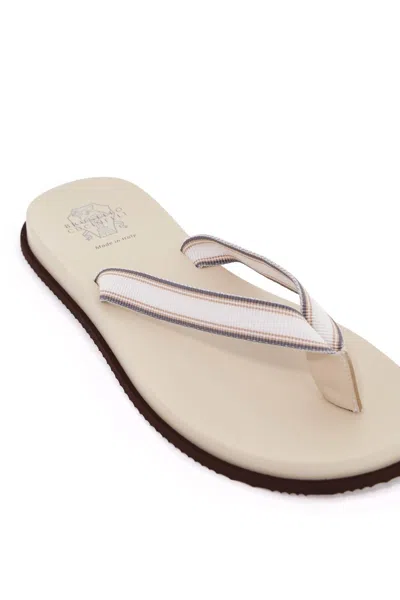 Shop Brunello Cucinelli Rubber Flip Flop Slides