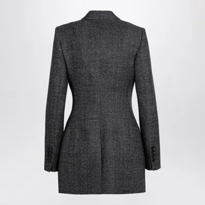 Dolce & Gabbana Anthracite Grey Tweed Double-breasted Jacket