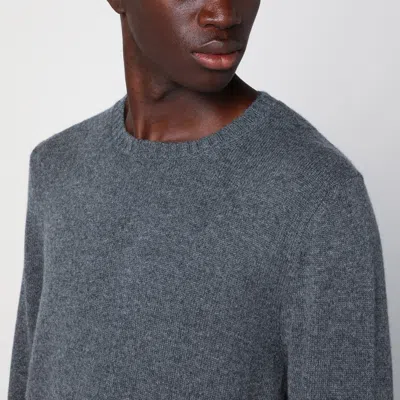 Drumohr Grey Crew-neck Sweater In Cashmere