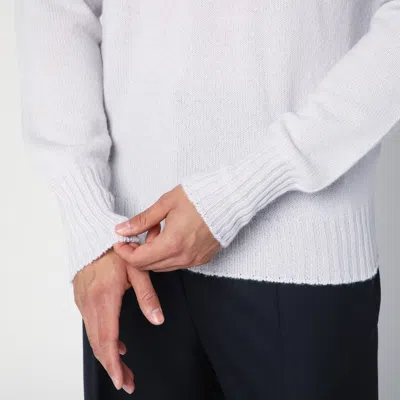 Drumohr Platinum-coloured Wool Polo Jumper