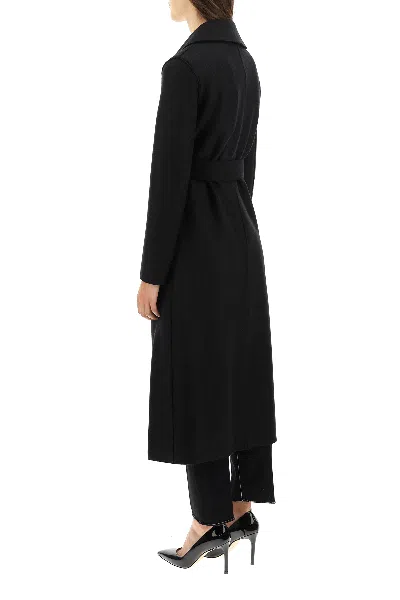 Shop Harris Wharf London Long Coat In Pressed Wool