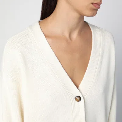 Shop Loulou Studio Grey Wool And Cashmere Zanzibar Cardigan