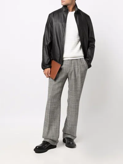 EMPORIO ARMANI MEN'S DRAWSTRING HEM BIKER JACKET 