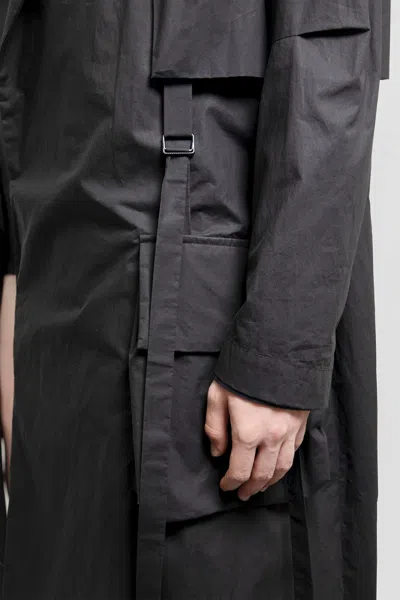 Ann Demeulemeester Man Black Coats In Black