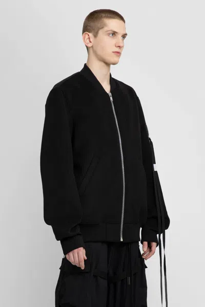 Ann Demeulemeester Man Black Jackets In Black