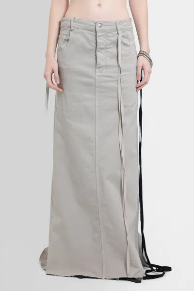 Ann Demeulemeester Beige Goele Denim Maxi Skirt In Beige