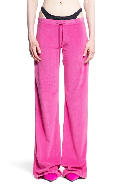 Balenciaga Drawstring Track Pants In Pink