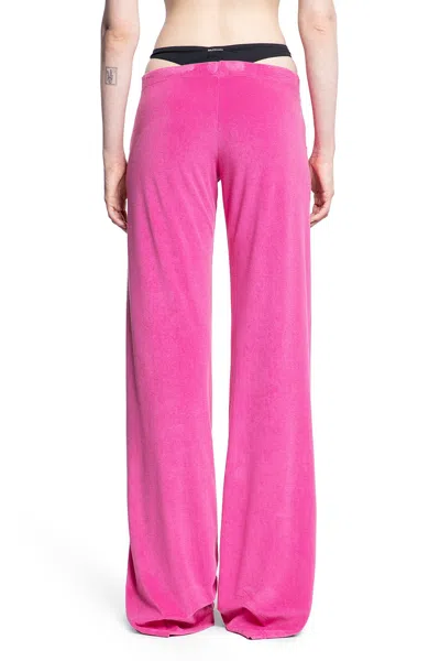 Balenciaga Drawstring Track Pants In Pink