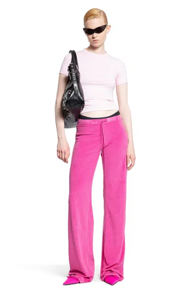 Balenciaga Drawstring Track Pants In Pink