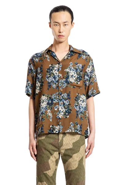 Shop Kapital Man Brown Shirts