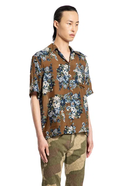 Kapital Camicia Aloha Maria Champêtre In Seta E Rayon In Brown