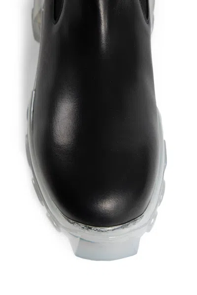 Rick Owens Beatle Bozo Leather Ankle Boots In Black