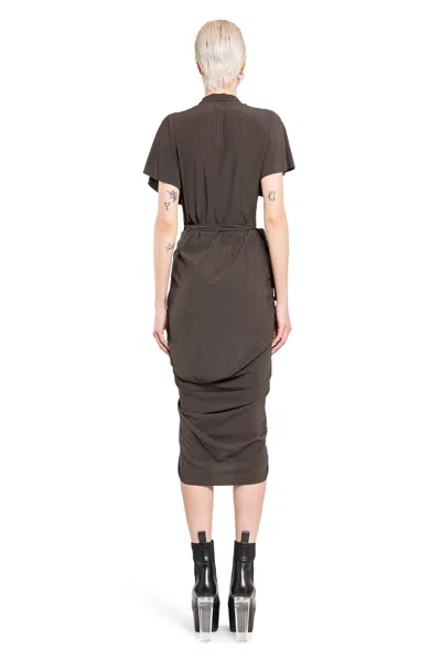 Rick Owens Woman Grey Dresses In Grey