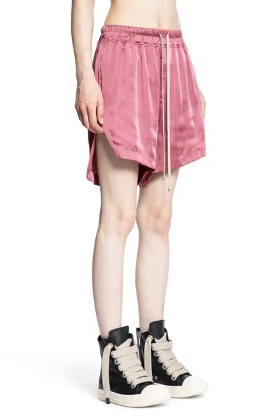 Rick Owens Woman Pink Shorts In Pink